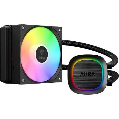 Cooler Líquido Gamdias Aura GL120 V2 ARGB 120 mm PWM para CPU - Preto