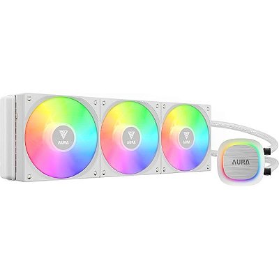 Cooler Líquido Gamdias Aura GL360 V2 ARGB 120 mm PWM para CPU - Branco