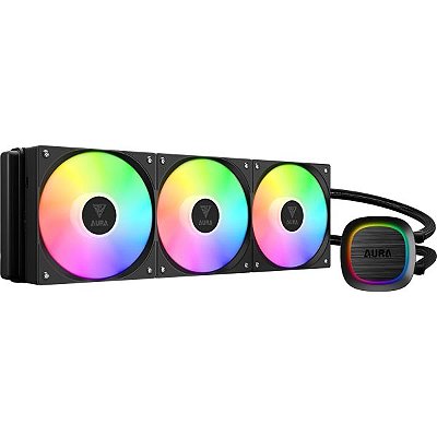 Cooler Líquido Gamdias Aura GL360 V2 ARGB 120 mm PWM para CPU - Preto