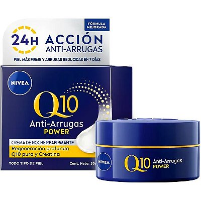 Creme Facial Noturno Nivea Q10 Antirrugas Power - 50mL