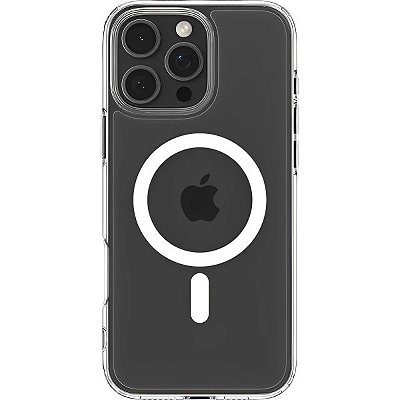 Estojo Protetor Spigen MagFit para iPhone 16 Pro Max Crystal Hybrid - Branco (ACS08032)