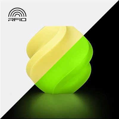 Filamento para Impressora 3D Bambu Lab PLA Glow 1.75 mm - Glow Yellow 1kg