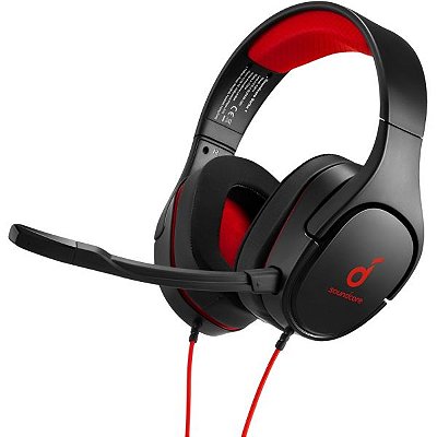 Fone de ouvido Gamer Anker Soundcore Strike 1 - Preto/Vermelho