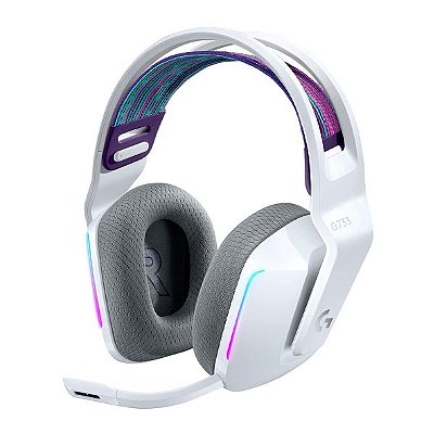 Fone de Ouvido Gamer Logitech G733 Lightspeed Sem Fio RGB - Branco (981-000882)