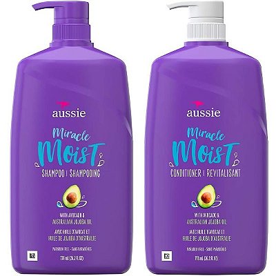 Kit Aussie Miracle Moist Duo Shampoo 778mL + Condicionador 778mL