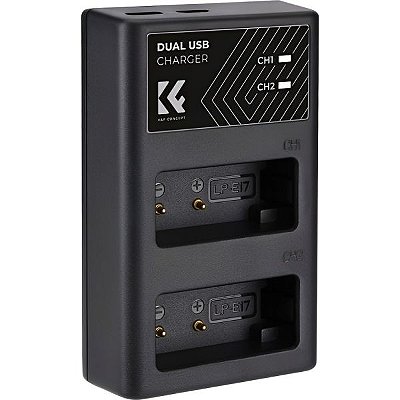 Kit de Bateria e Carregador K&F LP-E17 para Canon (KF28.0014) - Preto