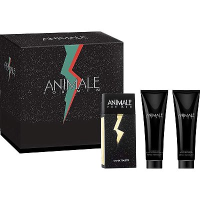 Kit Perfume Animale EDT 100mL + Gel de Banho 100mL + After Shave 100mL - Masculino