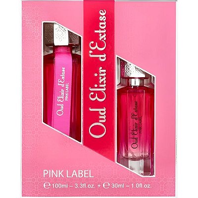 Kit Perfume Linn Young Oud Elixir D'extase Pink Label EDP 100mL + 30mL - Feminino