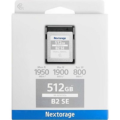 Memória CF Express Tipo B Nextorage 512GB NX-B2SE 1950-1900 MB/s (NX-B2SE512G/INE SYM)
