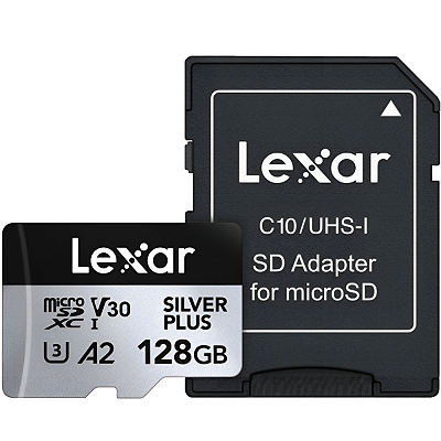 Memória Micro SD Lexar Professional Silver Plus 205-100MB/S C10 128 GB (LMSSIPL128G-BNANU)