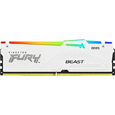 Memória RAM DDR5 Kingston 5200 MHz 16 GB Fury Beast RGB KF552C36BWEA-16 - White
