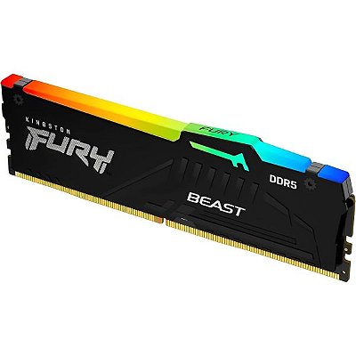Memória RAM DDR5 Kingston 5600 MHz 8 GB Fury Beast RGB KF556C40BBA-8