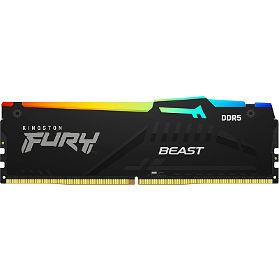 Memória RAM DDR5 Kingston 6400 MHz 32 GB Fury Beast RGB KF564C32BBA-32 - Preto