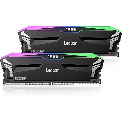 Memória RAM DDR5 Lexar Ares RGB 6400 Mhz 32 GB (LD5EU016G-R6400GDLA)