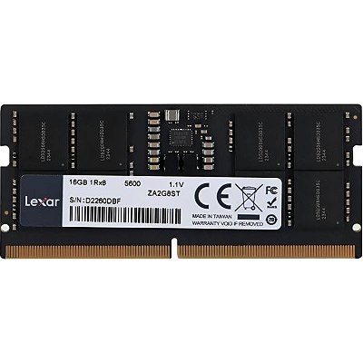 Memória RAM para Notebook DDR5 Lexar 5600MHz 16 GB - LD5S16G56C46ST-BGS