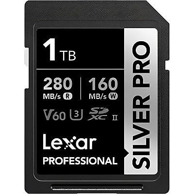 Memória Sd Lexar Professional Silver Pro 280 MB/s-160 MB/s C10 1 TB ((LSDSIPR001T-BNNNG)