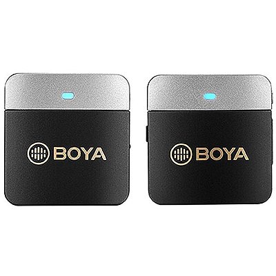 Microfone Boya BY-M1V1 Sem Fio Jack 3.5mm - Preto/Cinza (1TX+1RX)