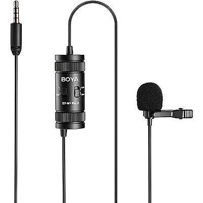 Microfone de Lapela Boya BY-M1 Pro II - Preto