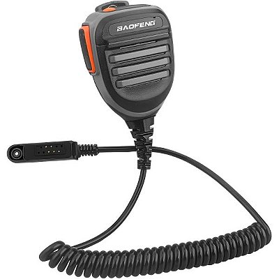 Microfone de Ombro Impermeável Baofeng P/UV-9RUV-9RPLUS/UV-9R PRO - Preto