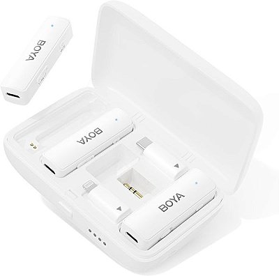 Microfone Sem Fio Boya BOYALINK - Branco