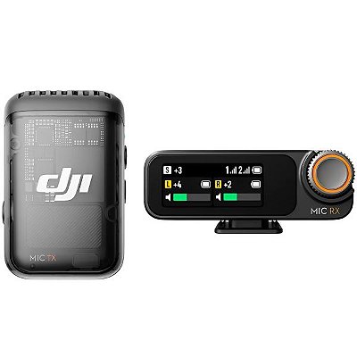 Microfone sem fio DJI 2 (1TX+1RX) (FCC) - Preto