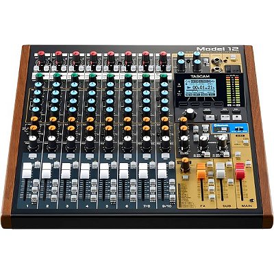 Misturador Digital Tascam Model 12 10 Canais - Preto/Madeira