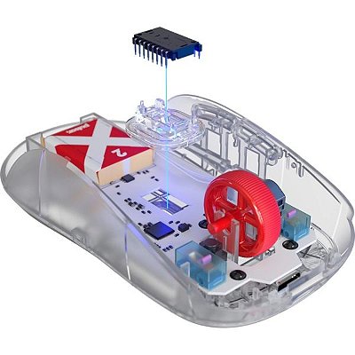 Mouse Gamer Sem Fio Pulsar X2H Super Clear Medium - Clear White