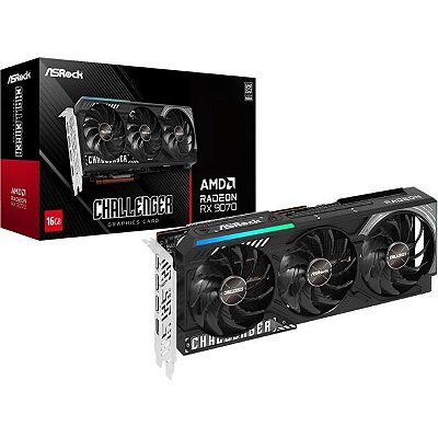 Placa de Vídeo ASRock Radeon RX 9070 Challenger 16 GB GDDR6 (RX9070CL)