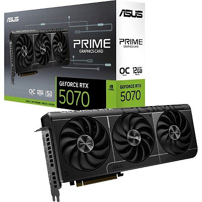 Placa de Vídeo ASUS Prime OC Edition GeForce RTX 5070 12 GB GDDR7 (90YV0M10-M0NA00)