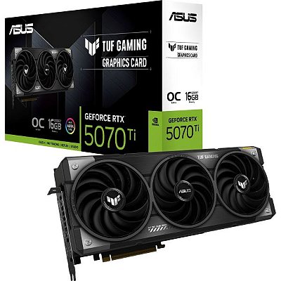 Placa de Vídeo ASUS TUF Gaming GeForce RTX 5070 Ti 16 GB GDDR7 OC Edition (90YV0MD0-M0NA00)