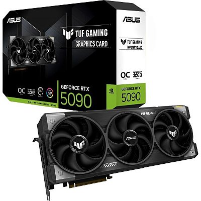 Placa de Vídeo Asus TUF Gaming GeForce RTX 5090 OC Edition 32 GB GDDR7 (90YV0LY0-M0NA00)
