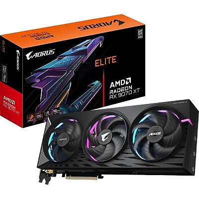 Placa de Vídeo Gigabyte AORUS Radeon RX 9070 XT Elite 16 GB GDDR6