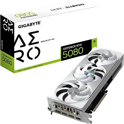 Placa de Vídeo Gigabyte GeForce RTX 5080 AERO OC SFF 16 GB GDDR7 (GV-N5080AERO OC-16GD)
