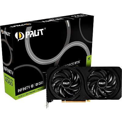 Placa de Vídeo Palit GeForce RTX 4060 Infinity 2 8 GB GDDR6 (NE64060019P1-1070L)