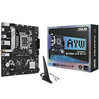 Placa Mãe ASUS B760M-AYW Wi-Fi D4 LGA 1700 DDR4