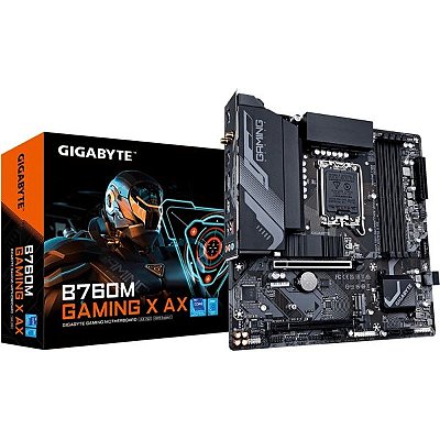 Placa mãe Gigabyte B760M Gaming X AX LGA 1700 DDR5