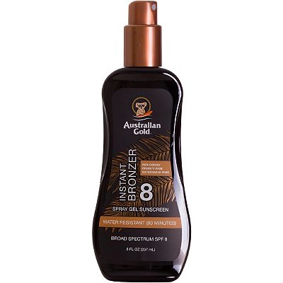 Protector Solar Australian Gold Instant Bronzer Spray Gel SPF 8 - 237mL