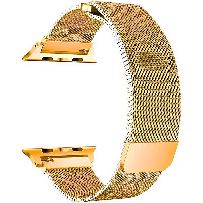 Pulseira Milanese Loop 4Life para Apple Watch caixa de 38/40 mm - Dourado