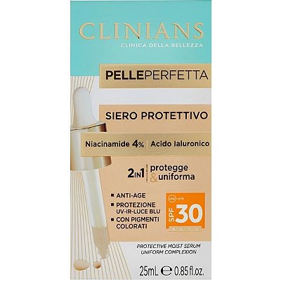 Sérum Facial Clinians Pelle Perfetta Siero Protettivo FPS30 2 em 1 - 25mL