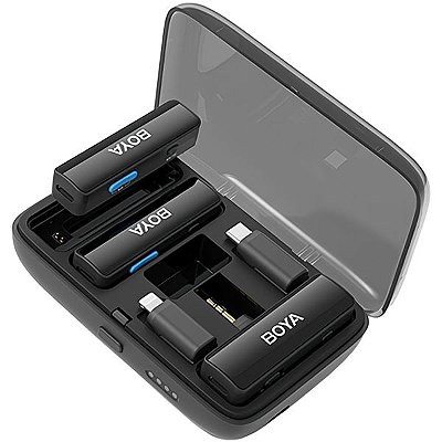Sistema de Microfone Sem fio Boya BOYALINK - Preto