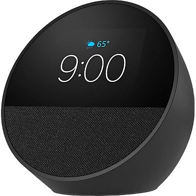 Speaker Amazon Echo Spot Alexa Smart 2024 com Relógio - Preto