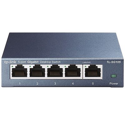 Switch Ethernet TP-Link TL-SG105 5 Portas 10/100/1000Mbps