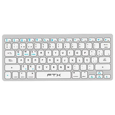 Teclado FTX B1000 Ultra Slim Sem Fio - Prata (Português)