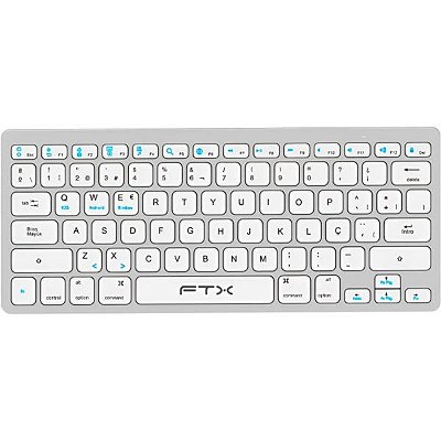 Teclado FTX B1000 Ultra Slim Sem Fio - Prata (Português)