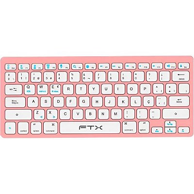 Teclado FTX B1000 Ultra Slim Sem Fio - Rosa (Português)