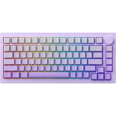Teclado Gamer Mecânico Akko MonsGeek M1W V3 HE-SP RGB Sem Fio - Lilac Purple (Inglês)