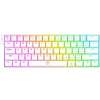 Teclado Gamer Redragon Dragonborn K630W RGB USB - Branco (Inglês)