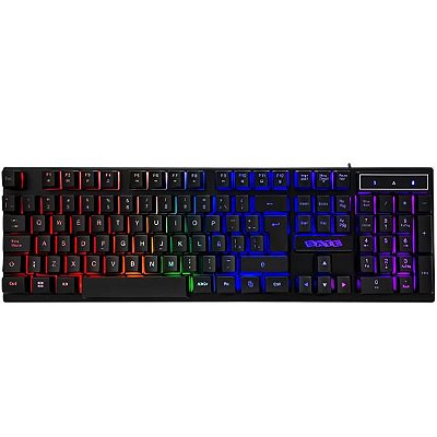 Teclado Gamer Satellite AK-892 Backlight USB - Preto (Espanhol)