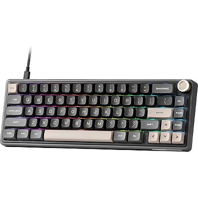 Teclado Mecânico Royal Kludge R65 65% RGB USB-C Switch Chartreuse (Linear) - Green Sand  (Espanhol)