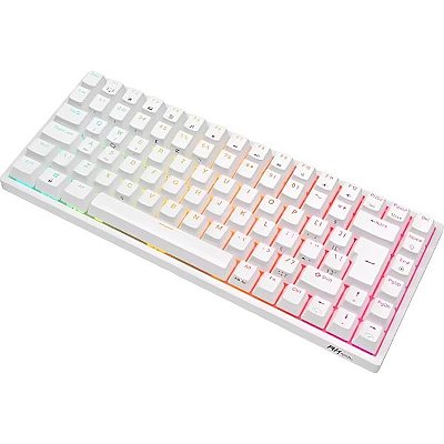Teclado Mecânico Royal Kludge RK84 75% RGB Sem Fio Switch Brown - White (Português)
